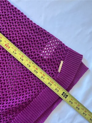 Michael Kors Open-Knit Scoop Neck Sweater in Fuchsia thumbnail 5