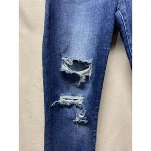 Judy Blue Boyfriend Jeans Women Sz 3/26 Distressed Stretch Denim‎ Blue thumbnail 3