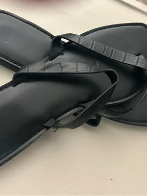 Black Square-Toe Strappy Women's Sandals 11 thumbnail 4