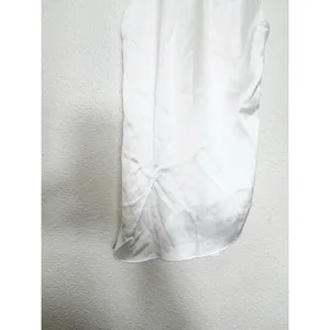 NWT Zara White Satin Halter Asymmetrical Hem Top Medium Tie Back Quiet Luxury thumbnail 9