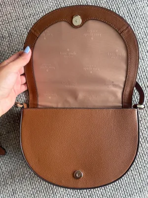 Kate Spade Crossbody Purse Brown Leather thumbnail 3