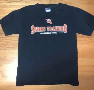 Majestic Baltimore Orioles Vintage Spring Training Black Medium Men's T-Shirt thumbnail 1