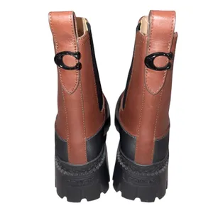 NEW Without Box Coach Jayla Brown Leather Lug Sole Chelsea Boot 5.5 thumbnail 4