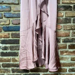 NWOT Lulu's Enchanted Moments Mauve Pink Satin Ruffled High-Low Dress Size XL thumbnail 6