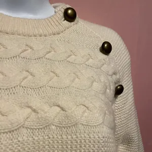 Madewell Button Detail Cable Knit Pullover Sweater thumbnail 6