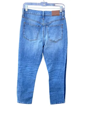 Madewell High-Rise Slim Boyjean Women's Size 26 Relaxed Fit Two-Toned Cropped thumbnail 6