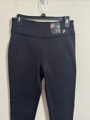 Fila Sport Neoprene Mid Rise Skinny Leg Seamed Leggings in Black size M thumbnail 3