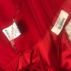 House Of CB Gala Red Satin Corset Top thumbnail 7
