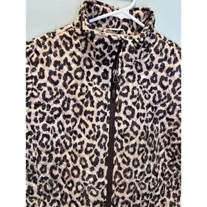 Land's End Cheeta Print Quilted Jacket Primaloft‎ Size Small thumbnail 2