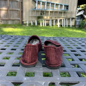 Aquatalia Size 8.5 Suede Made In Italy Ballet‎ Flat Loafers burgundy thumbnail 5