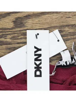 NWT DKNY Womens Lightweight Superfine Texture Top P52SAW83 Beet Red XS thumbnail 9