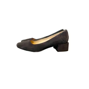 Trenery Navy Blue Suede Kendel Leather Round Toe Midi Heel‎ Size 6.5 thumbnail 3