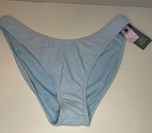 Wild Fable Light Blue Low Rise High Leg Cheeky Swim Bottoms Womens Size Large L thumbnail 1