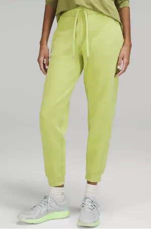 Lululemon Scuba High-Rise Cropped Jogger Sz 8 Wasabi Green Neon Yellow Athlete thumbnail 1