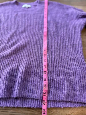 Madewell Heather Amethyst Crewneck Sweater Medium Alpaca Blend thumbnail 9