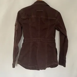 cAbi‎ chocolate brown corduroy denim jacket vintage pockets XS cotton spandex thumbnail 9