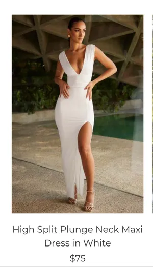 Oh Polly High Split Neck Maxi Dress thumbnail 3