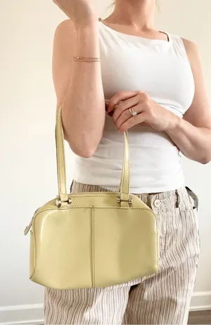 Y2K Pastel Green Leather Shoulder Bag thumbnail 1