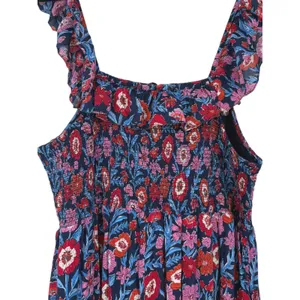 Vineyard Vines Womens Tisbury Floral Smocked Sleeveless Midi Dress Size Large thumbnail 6