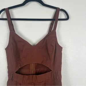 Urban Outfitters Dora Cutout Romper‎ Brown Sleeveless Size M thumbnail 3