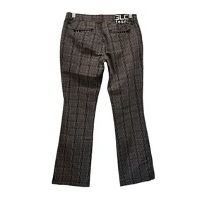 Y2K GLO Jeans Women's Size 1 Plaid Bootcut‎ low rise Trousers Black Gray Preppy thumbnail 4