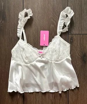 Edikted Lace and Satin Top thumbnail 1