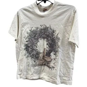 Vintage Fruit‎ of the Loom Pat Richter Bunny Investigation T-Shirt Cream Medium thumbnail 1
