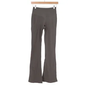 Unbranded Charcoal Gray Ribbed Flare Yoga Pants High Waisted Leggings Small thumbnail 2