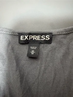 EXPRESS Y2K Studded Grey Racerback Tank Top thumbnail 4