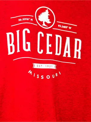 Big Cedar Crewneck Sweatshirt Women’s Large Red thumbnail 3