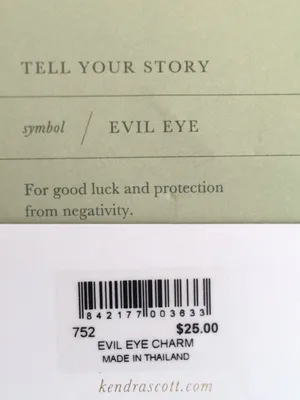 Kendra Scott 3 Gold-tone Cubic Zirconia Unicorn Horn Ring Evil Eye Charms thumbnail 3