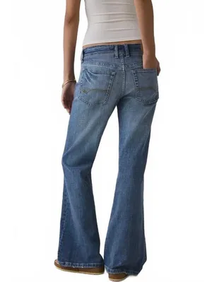 UO BDG Teo Relaxed Low-Rise Bootcut Jeans Urban Outfitters NWT Oxford Blue 33 thumbnail 2