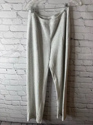Soma Light Gray Ribbed Knit Womens  Pants medium thumbnail 3