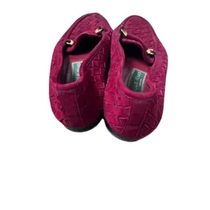 Vintage Cole Haan red woven suede horse bit buckle loafers thumbnail 4