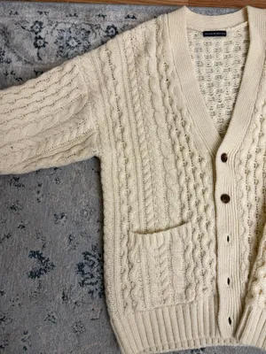 Brandy Melville Eva Heavy Wool Cable Knit Cardigan thumbnail 2