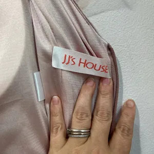 JJ's House Dusty Rose Velvet Gown Beaded Sleeve Wedding Guest Dress‎ Size 10/12 thumbnail 7