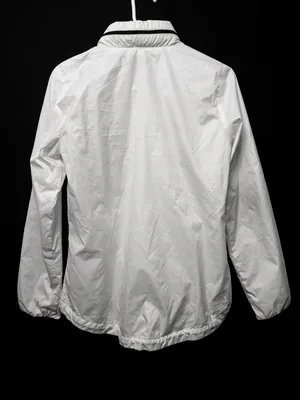 Women’s White Adidas Windbreaker Jacket Full-Zip size small thumbnail 5