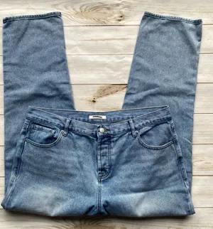 PacSun low rise straight leg denim jeans light wash button fly fall winter 32 thumbnail 1