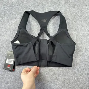 New Balance NB Power X Zip Front Bra Black High‎ Impact WB01033 Women's S (D-DD) thumbnail 7