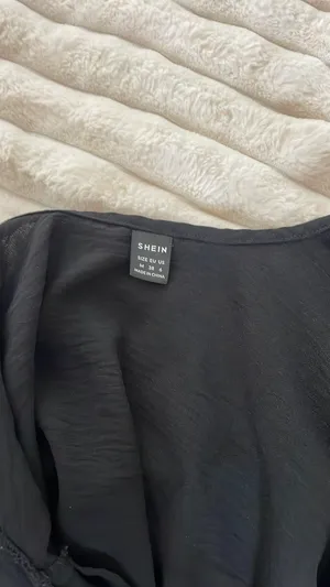 Shein Black Ruffle Top thumbnail 2