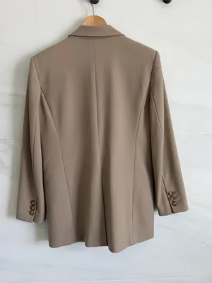 Aritzia Babaton Atelier Wool Blazer Taupe Camel Suiting Jacket XXS thumbnail 5