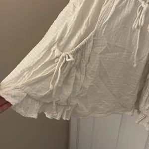 FREE PEOPLE 100% Cotton Beach Cover Up White Size Medium thumbnail 2
