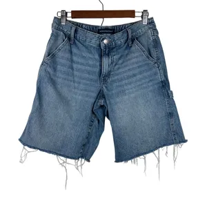 Aeropostale Baggy Jorts Women S Blue Denim Carpenter‎ Frayed Hem BMRIPK1 thumbnail 1