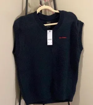 NWT Iets Frans Fluffy Oversized Sweater Vest thumbnail 1