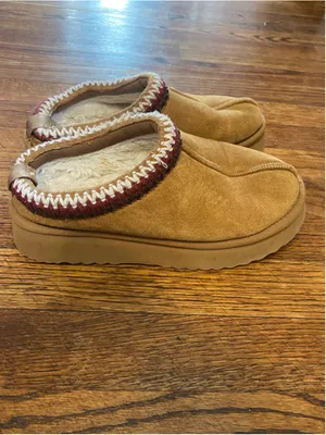 Altar’d State Cloud Tan Faux Fur Lined Clog Slippers Platform Cozy Après-Ski 7M thumbnail 2