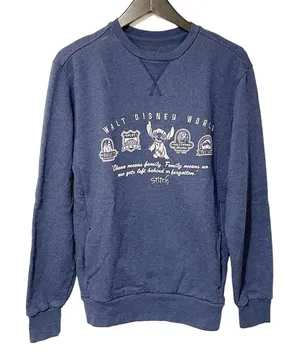Disney Stitch Sweatshirt Adult Small Disneyland Resort Blue‎ Crewneck Pullover thumbnail 1