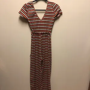 Striped Surplice Jumpsuit thumbnail 4