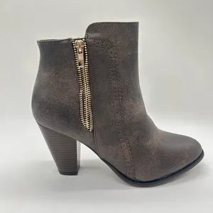 Forever Boots Womens 10 Brown Camila-65 Block‎ Heel Ankle Booties NEW thumbnail 3