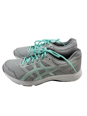 ASICS GEL-Contend 6 Wide Running Shoes Grey Mint Blue Womens Size 10 1012A231 thumbnail 2