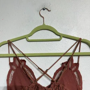Free People One Copper Adella Crochet Lace Bralette Sz S thumbnail 7